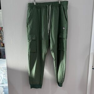 Men’s Avalanche Forest Green jogger pants walking Athleisure